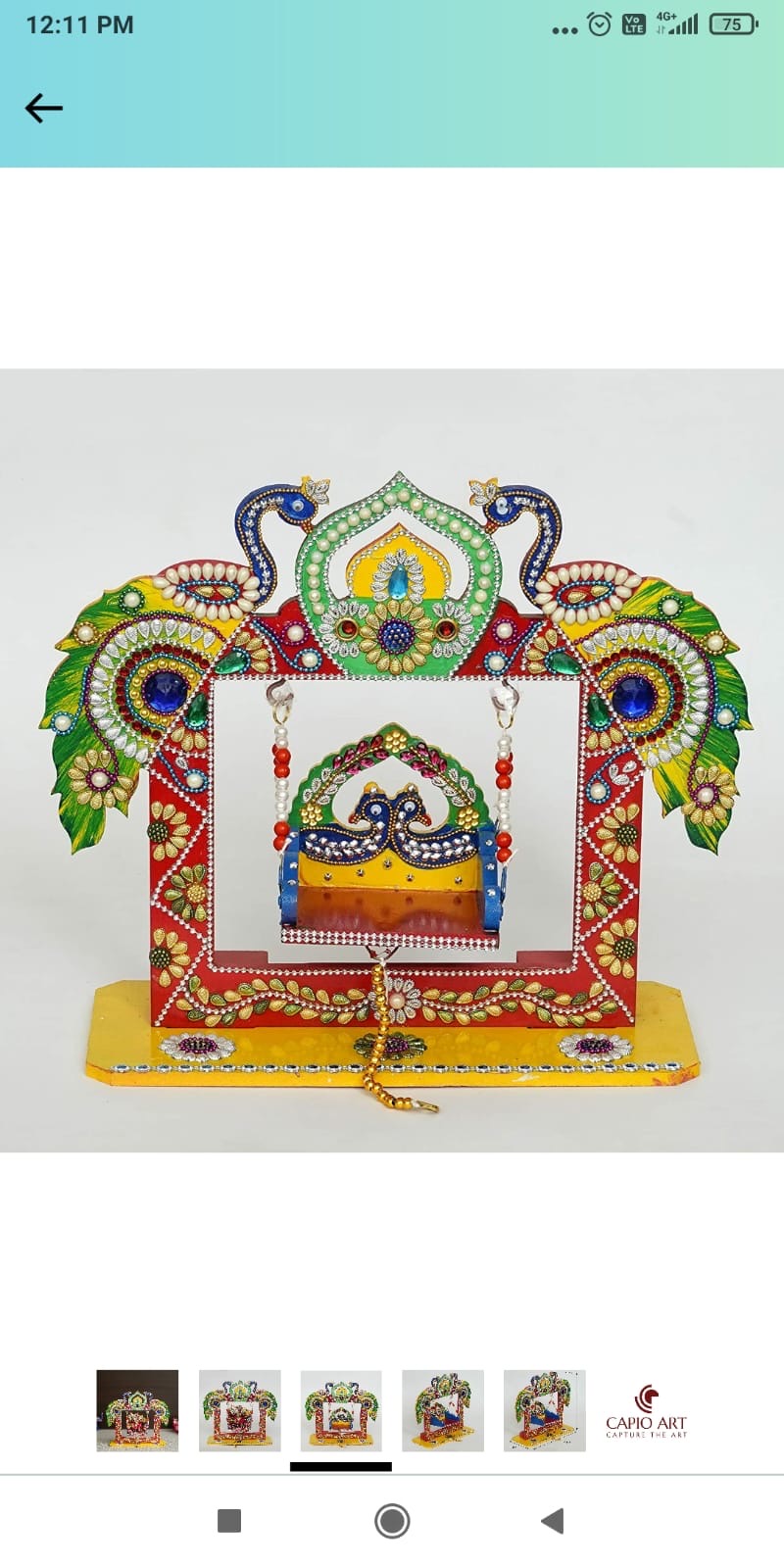 Adorn your Laddu Gopal with our beautiful, handcrafted Jhulas!