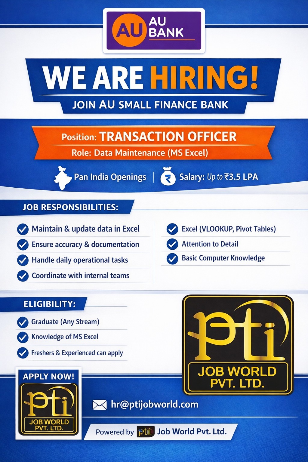 Recruiter — PTI Job World pvt ltd in Bengaluru (photo 34)