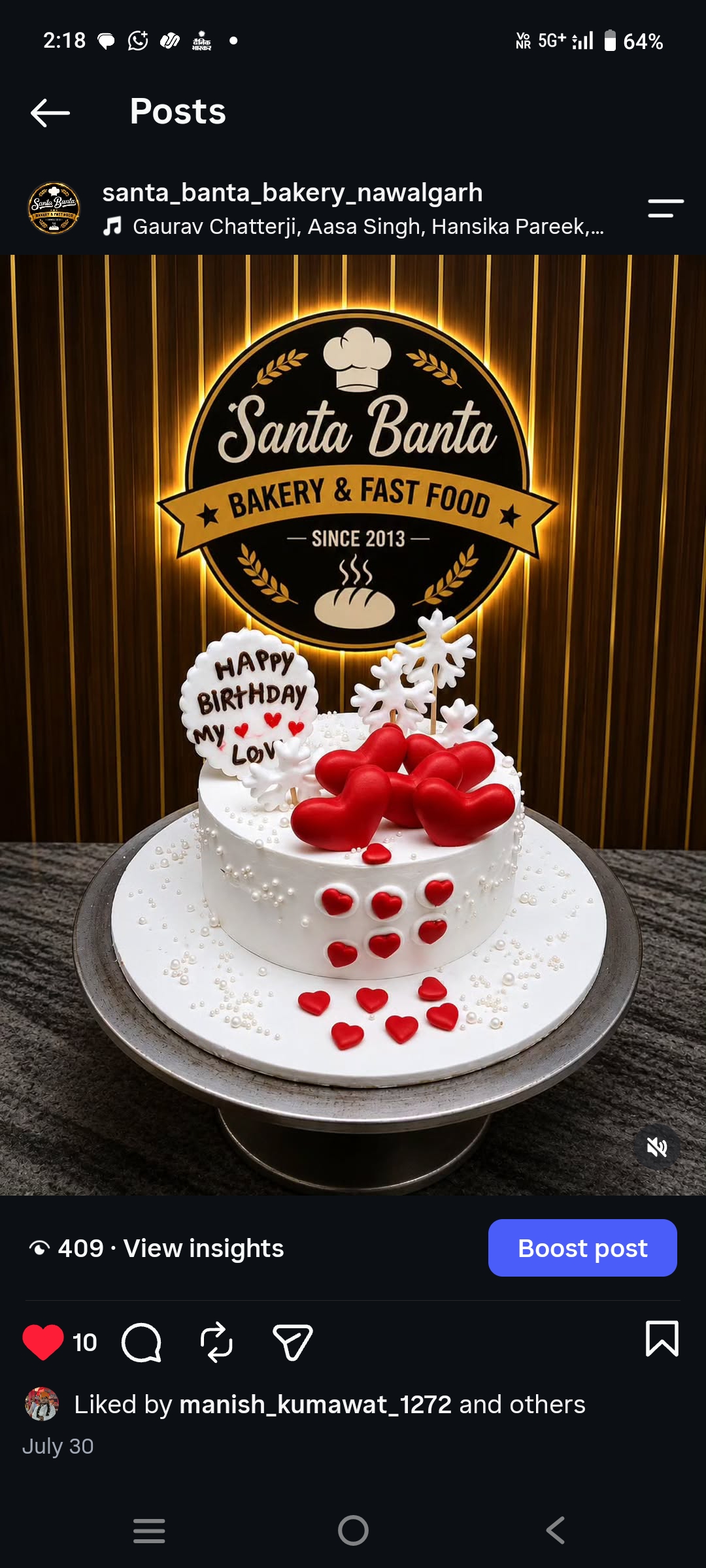 Celebrate your special moments with a touch of pure joy from Santa Banta Bakery 