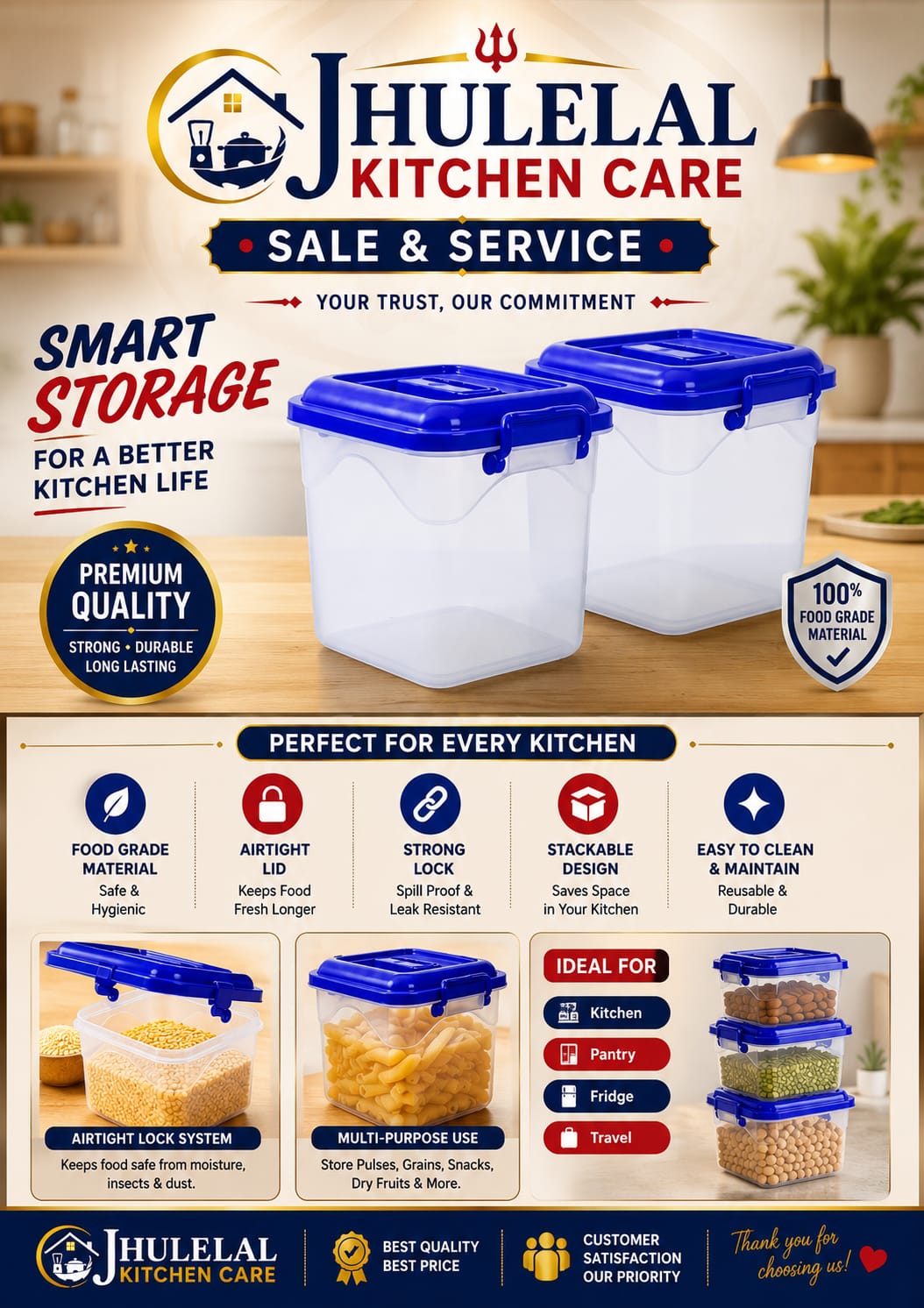 Transform your kitchen into a haven of organization and freshness with Jhulelal 