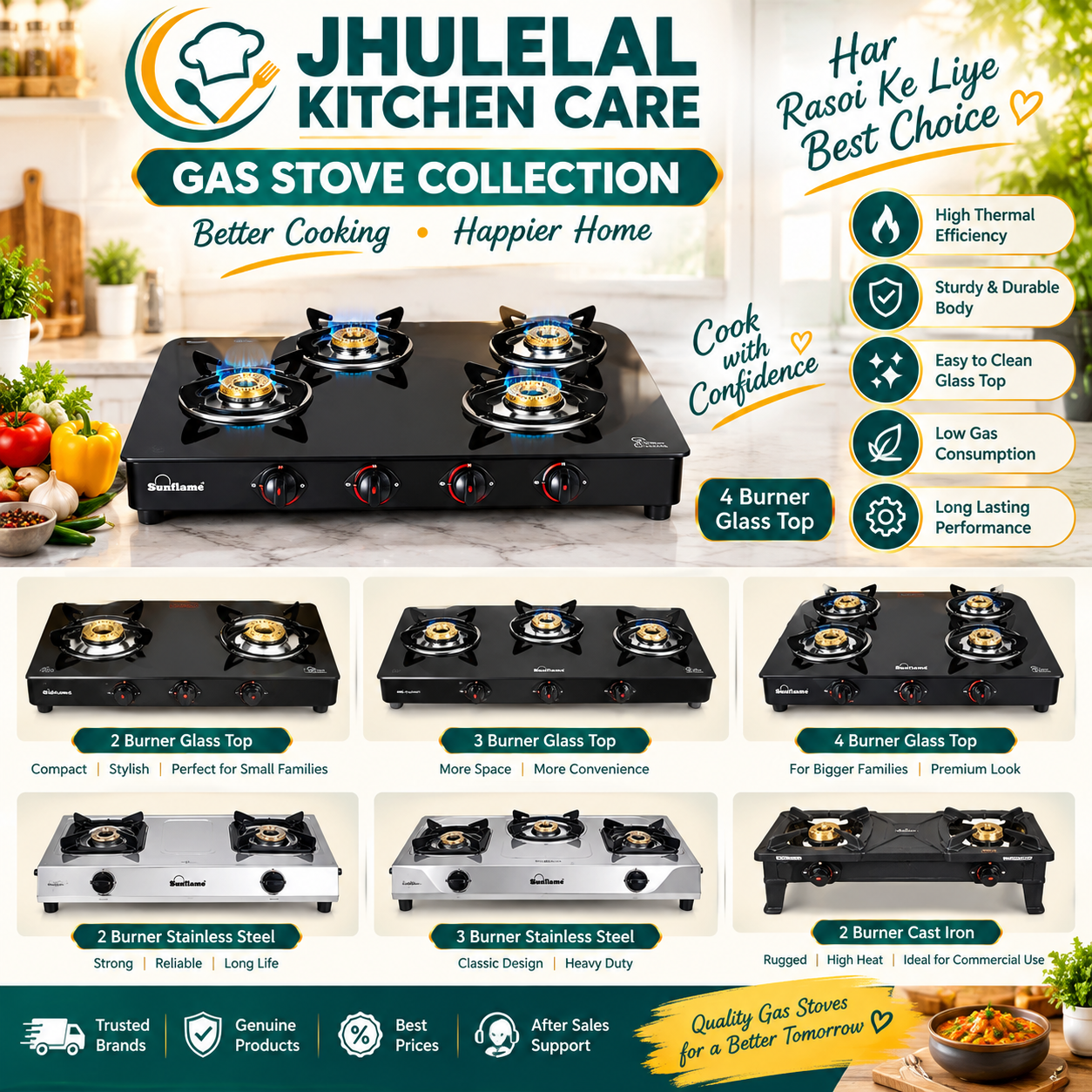Elevate your cooking experience with Jhulelal Kitchen Care's