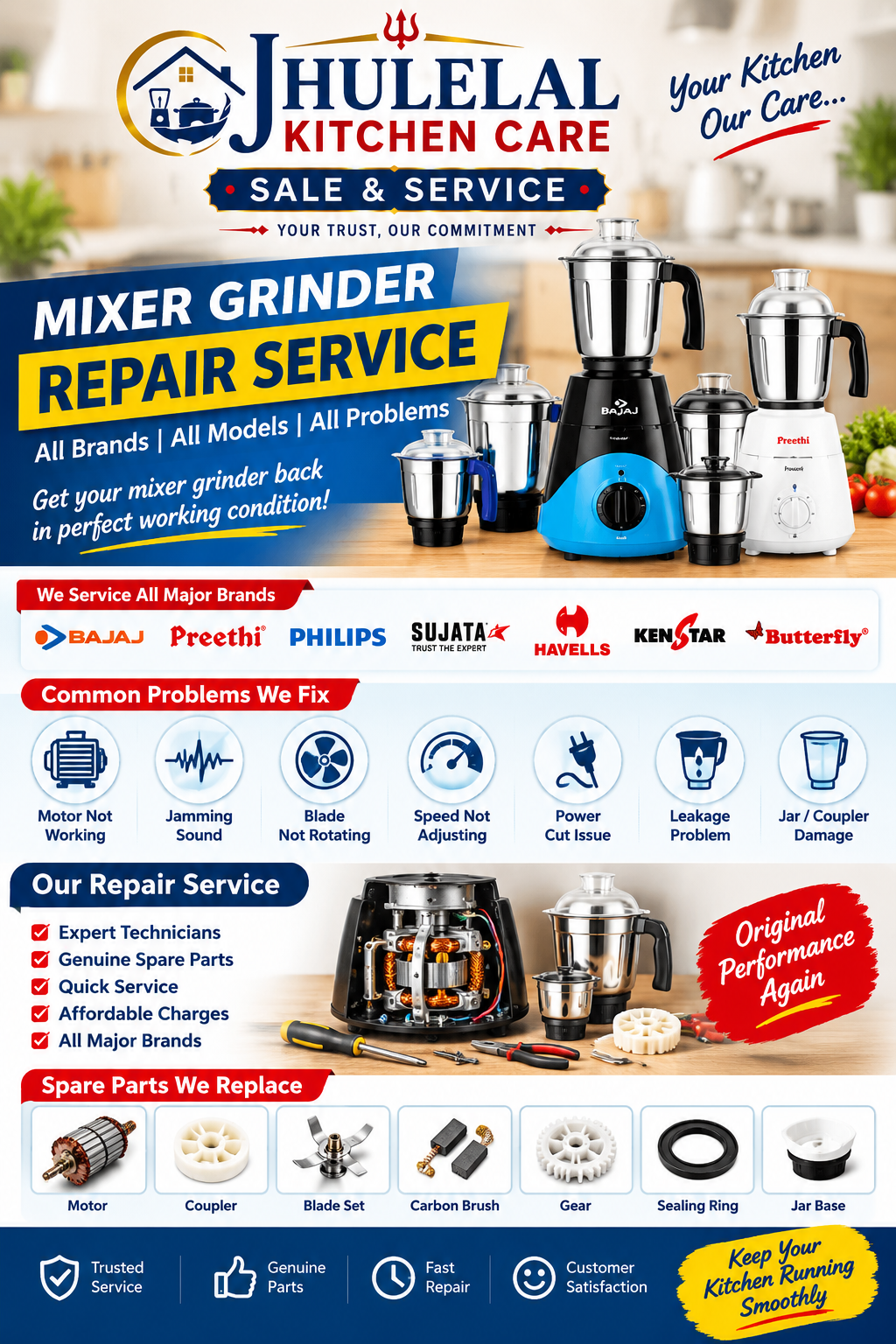 Is your mixer grinder giving you trouble? Don't let a malfunctioning appliance d