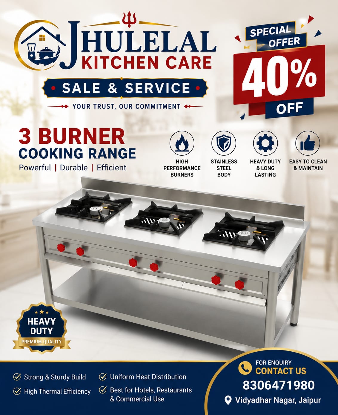 Discover exceptional kitchen solutions at Jhulelal Kitchen Care, your trusted pa