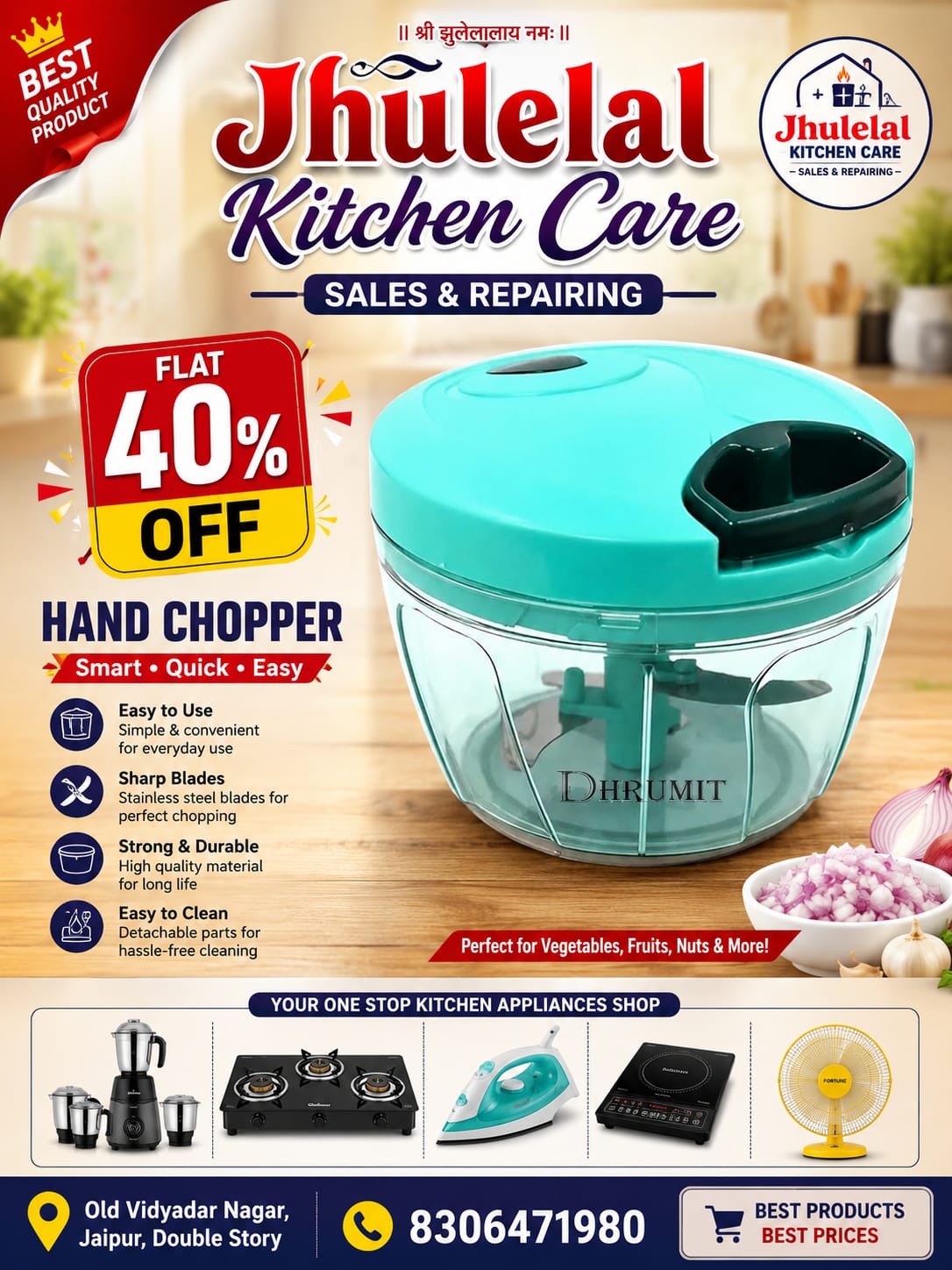Experience the heart of your home working seamlessly with Jhulelal Kitchen Care,