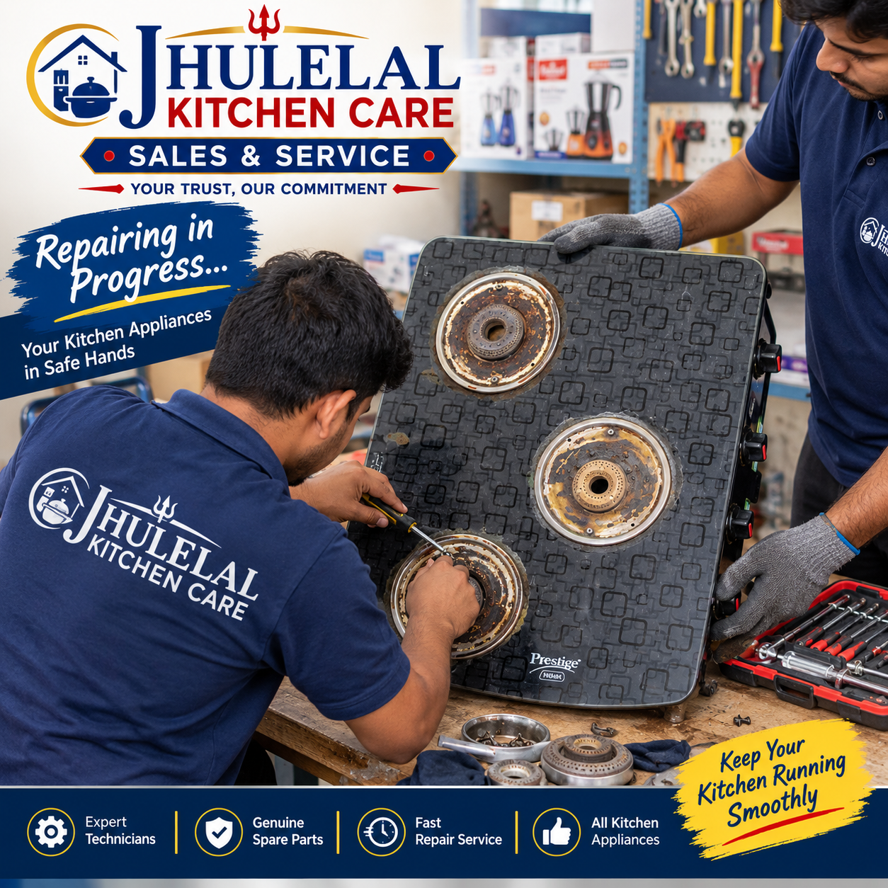 For 45 years, Jhulelal Kitchen Care has been Jaipur's truste
