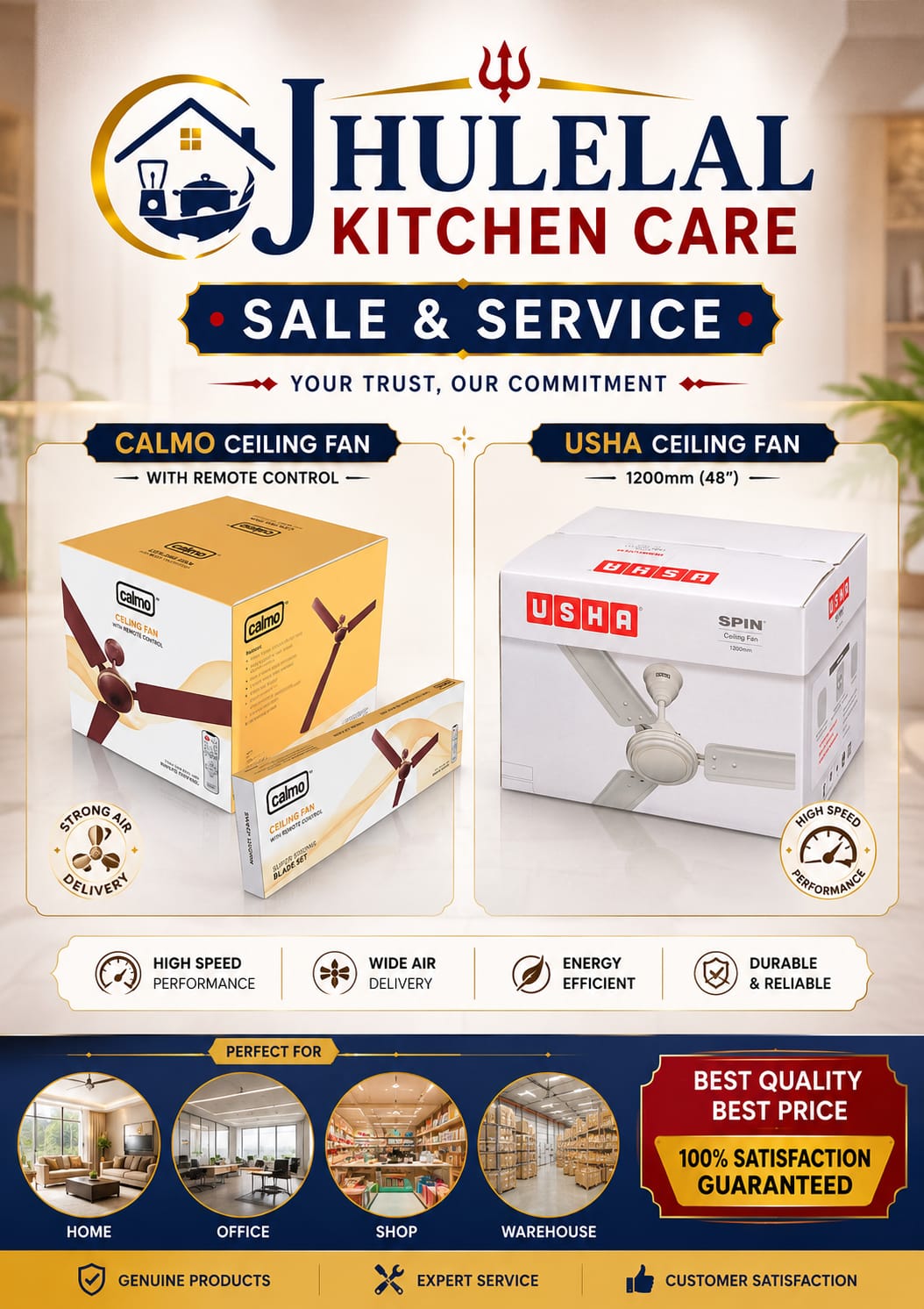 Beat the heat and elevate your home comfort with Jhulelal Kitchen Care's excepti