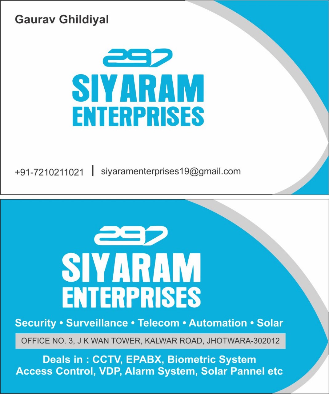 Siyaram Enterprises | Security system installation service