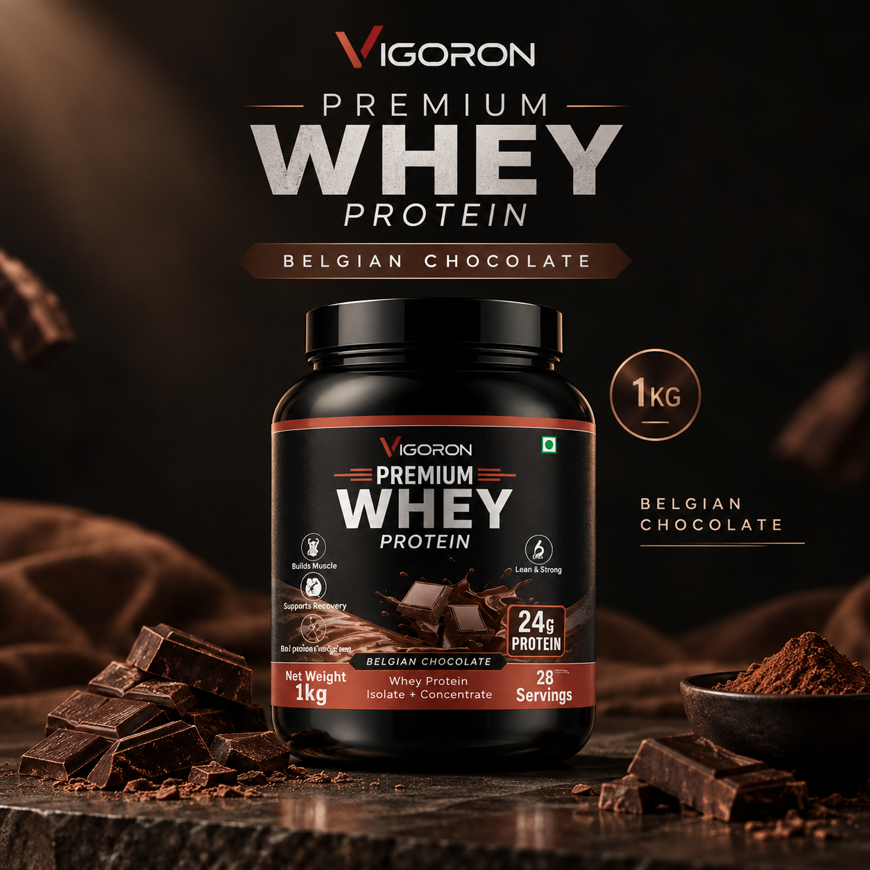 Fuel your fitness journey with the delicious and effective Vigoro Premium Whey P