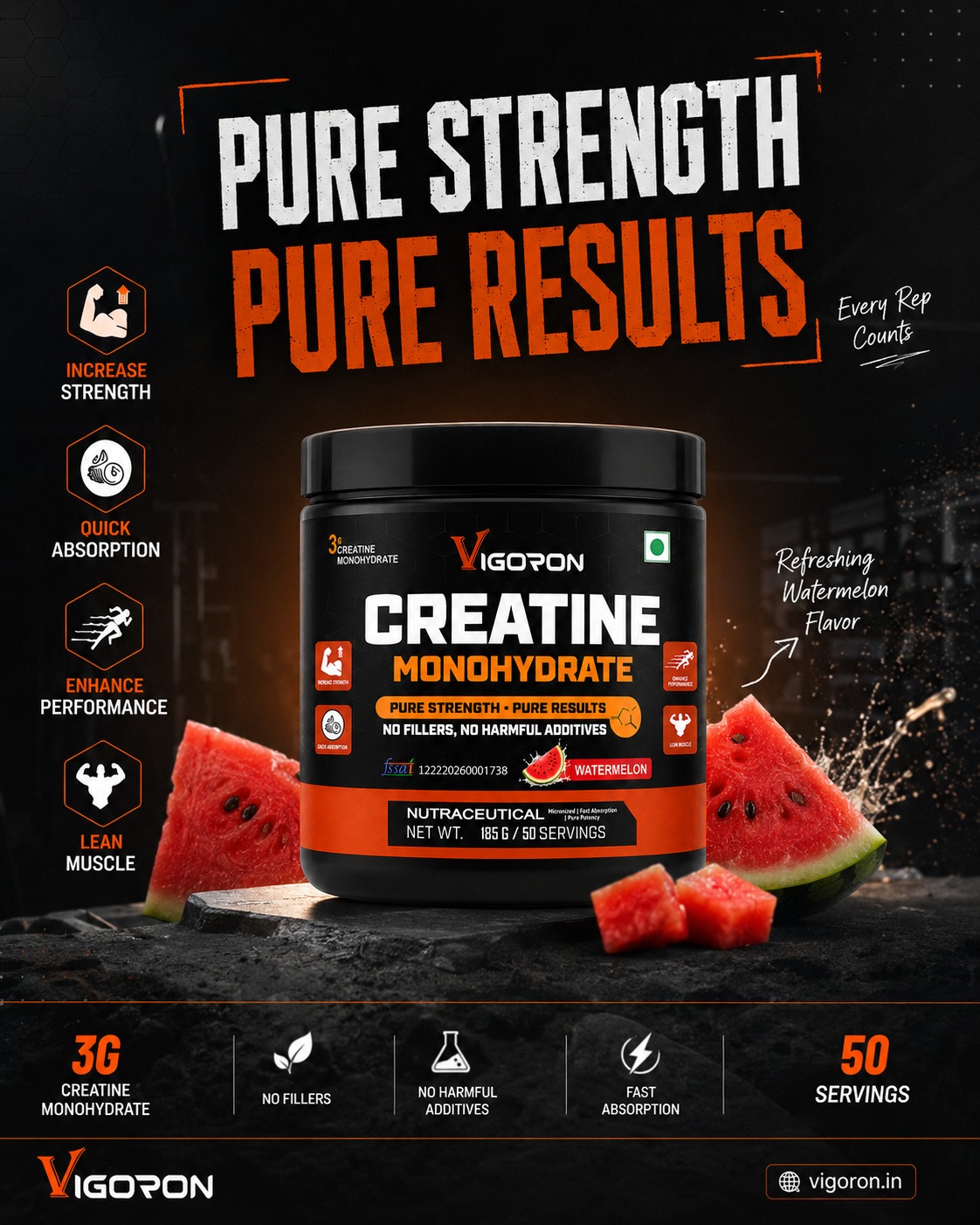 Unleash your potential with "Pure Strength, Pure Results"! A