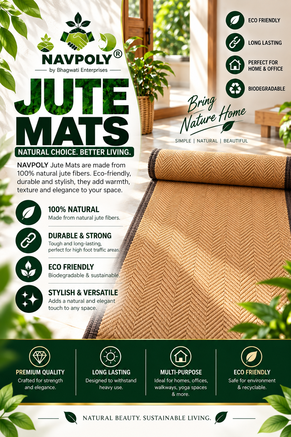 🌿 **Bring Nature Home with NAVPOLY Jute Mats!**

Add a to