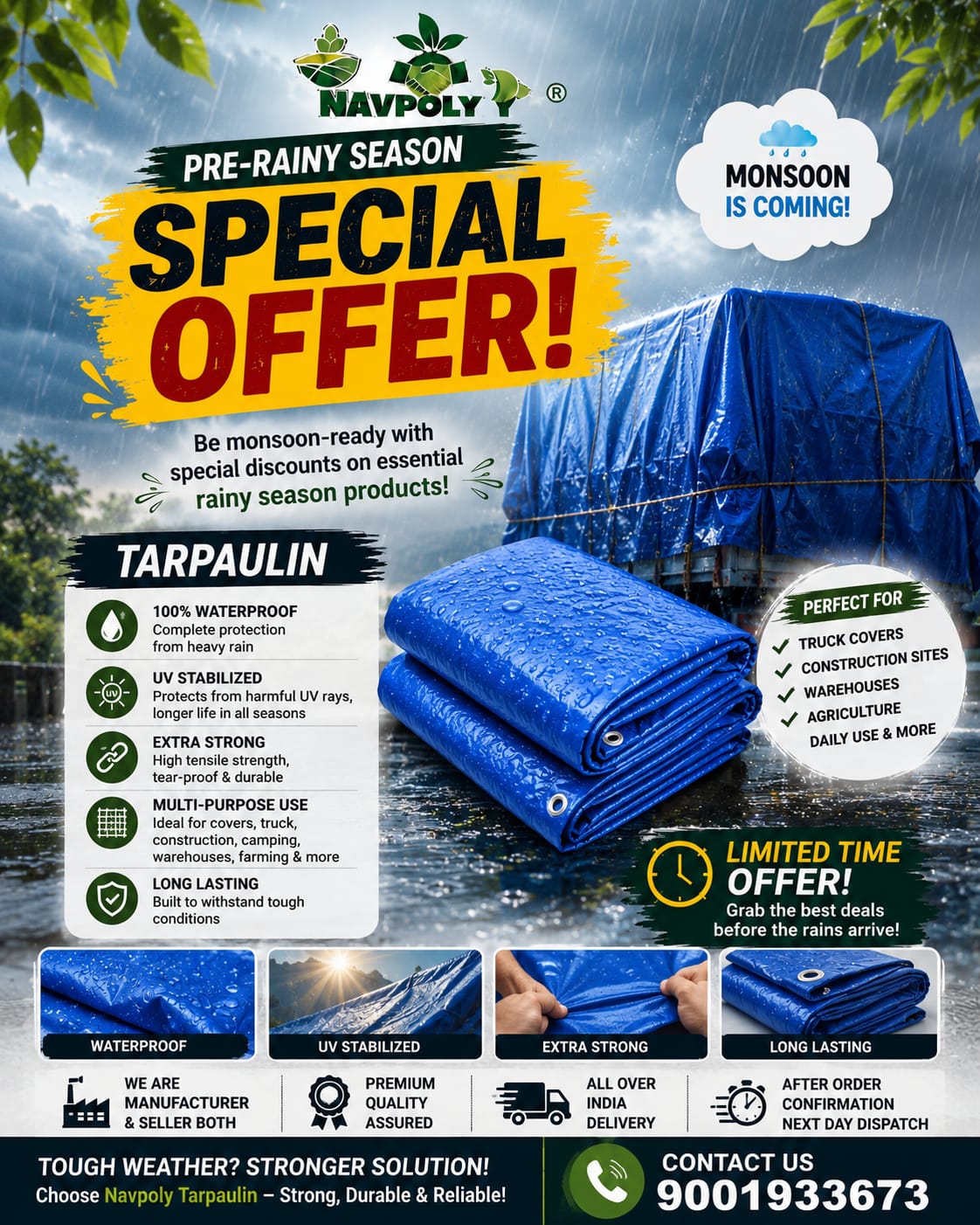From farms to factories, homes to highways, Navpoly Tarpauli