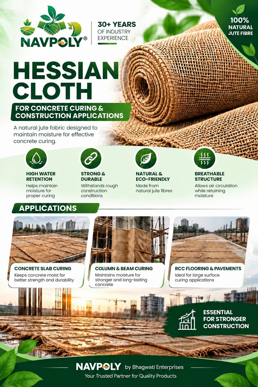 **NAVPOLY Hessian Cloth – Durable, Versatile & Reliable!**
