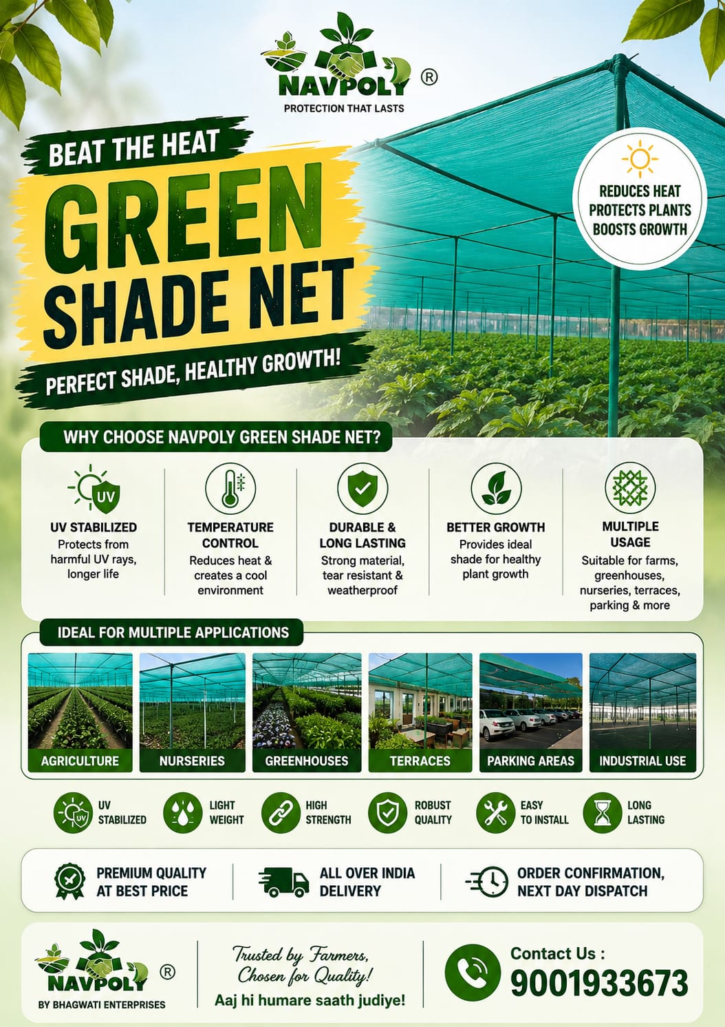 Create the perfect growing environment with Navpoly Green Sh