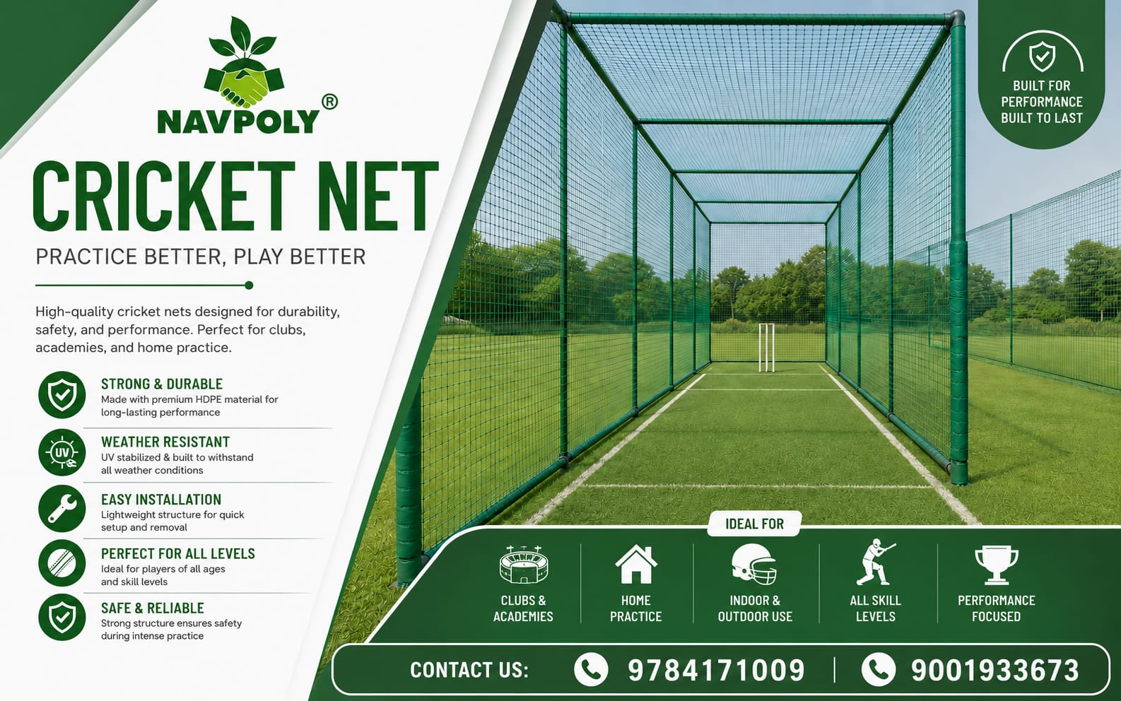 Strong, durable & reliable — NAVPOLY Net is designed for pro