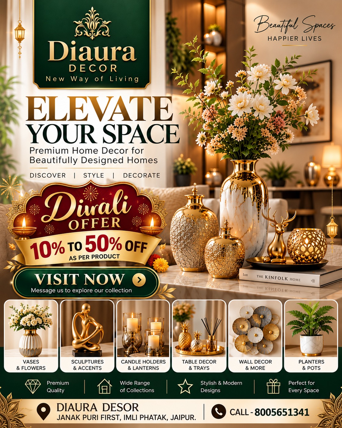 Elevate your home and office spaces with Diaura Decor, Jaipu