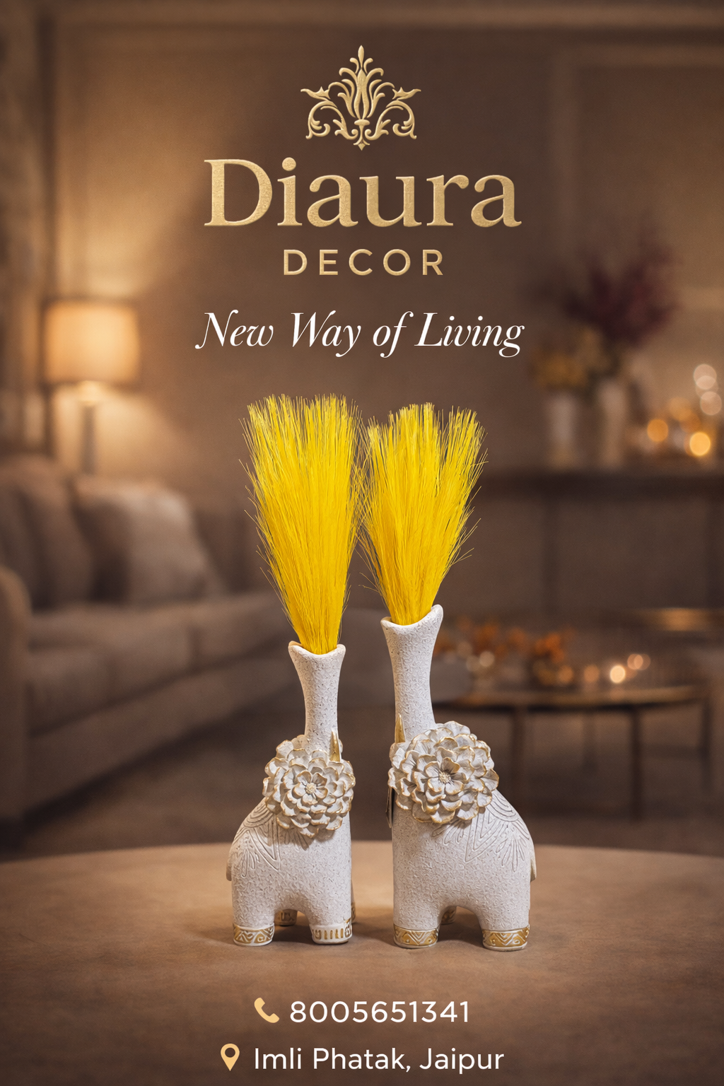 Step into a world of refined elegance at Diaura Decor, Jaipu