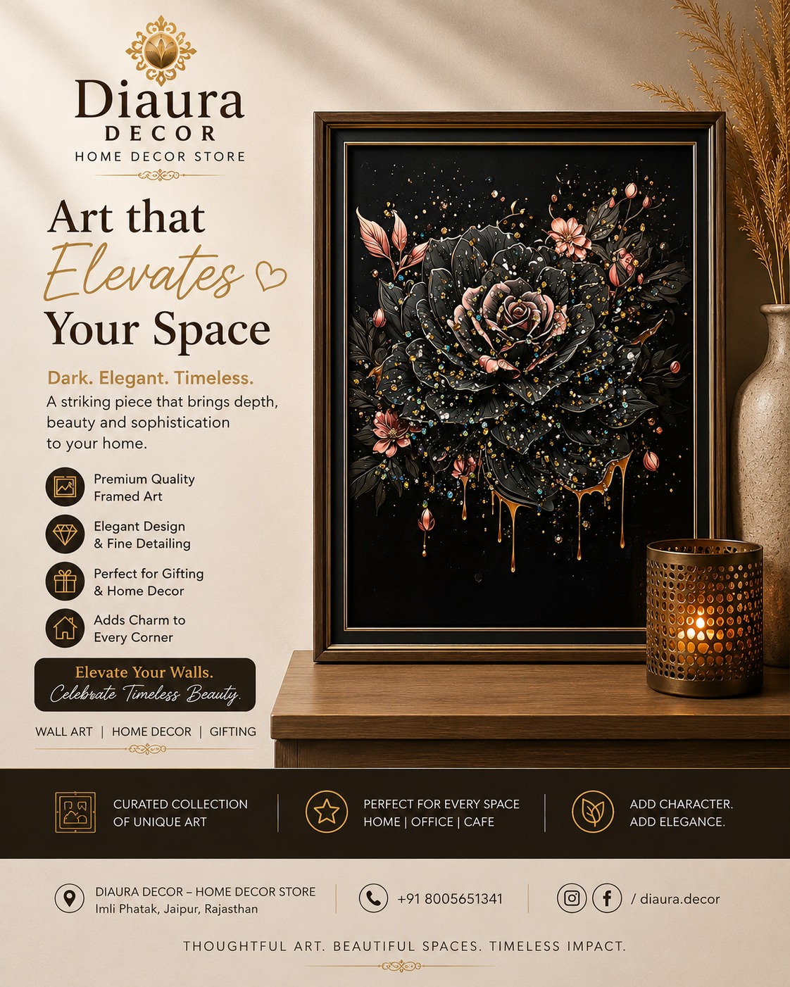 Discover art that truly elevates your space at Diaura Decor,