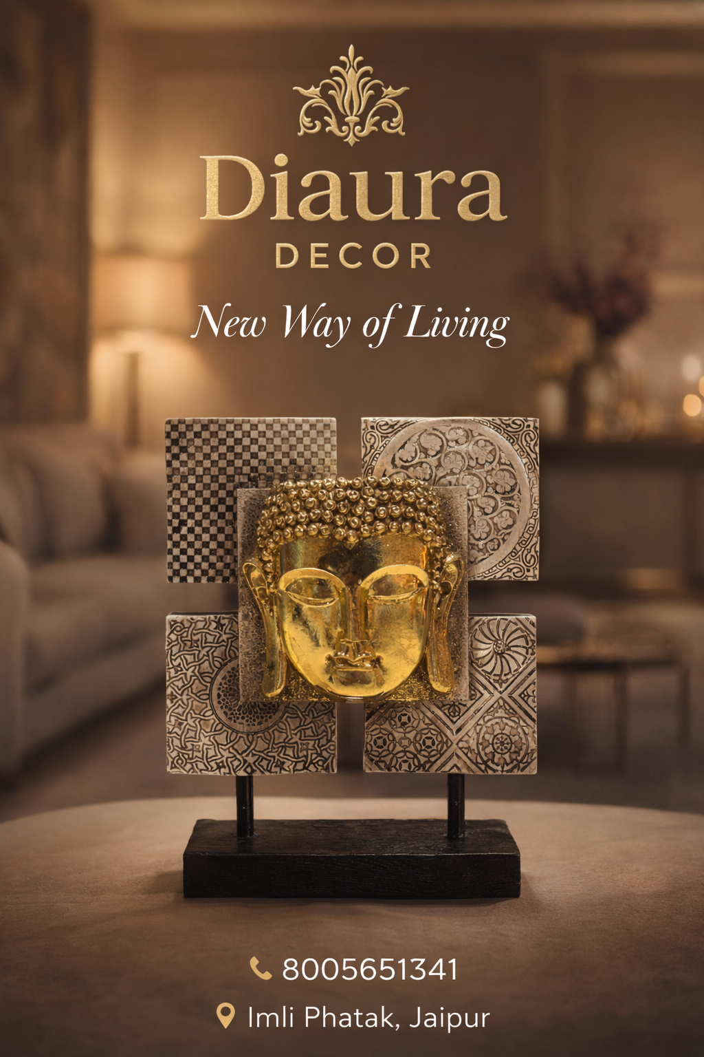 Step into a realm of refined living with Diaura Decor, Jaipur's distinguished de