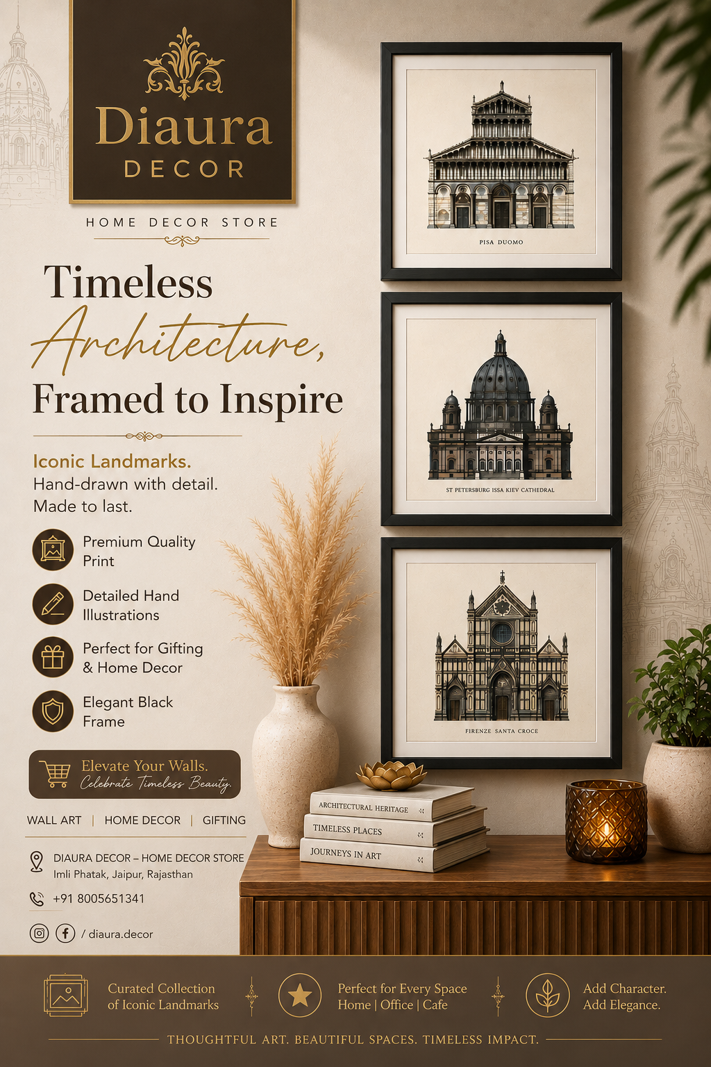 Step into a world of timeless elegance and architectural wonder at Diaura Decor.