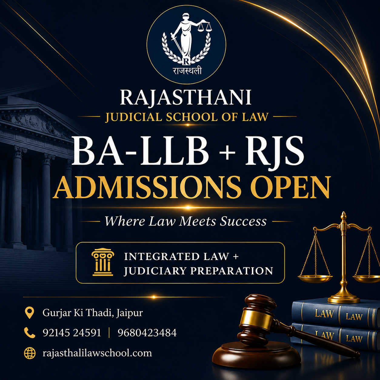 Unlock your legal career aspirations with Rajasthali Law Ins