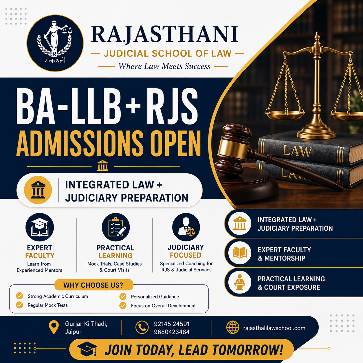 Your journey to a successful legal career begins at Rajastha