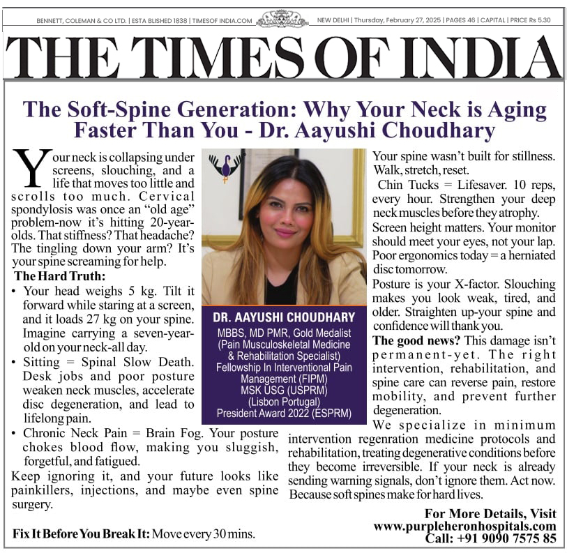 Dr. Aayushi Choudhary as a spine & pain specialist. Educates
