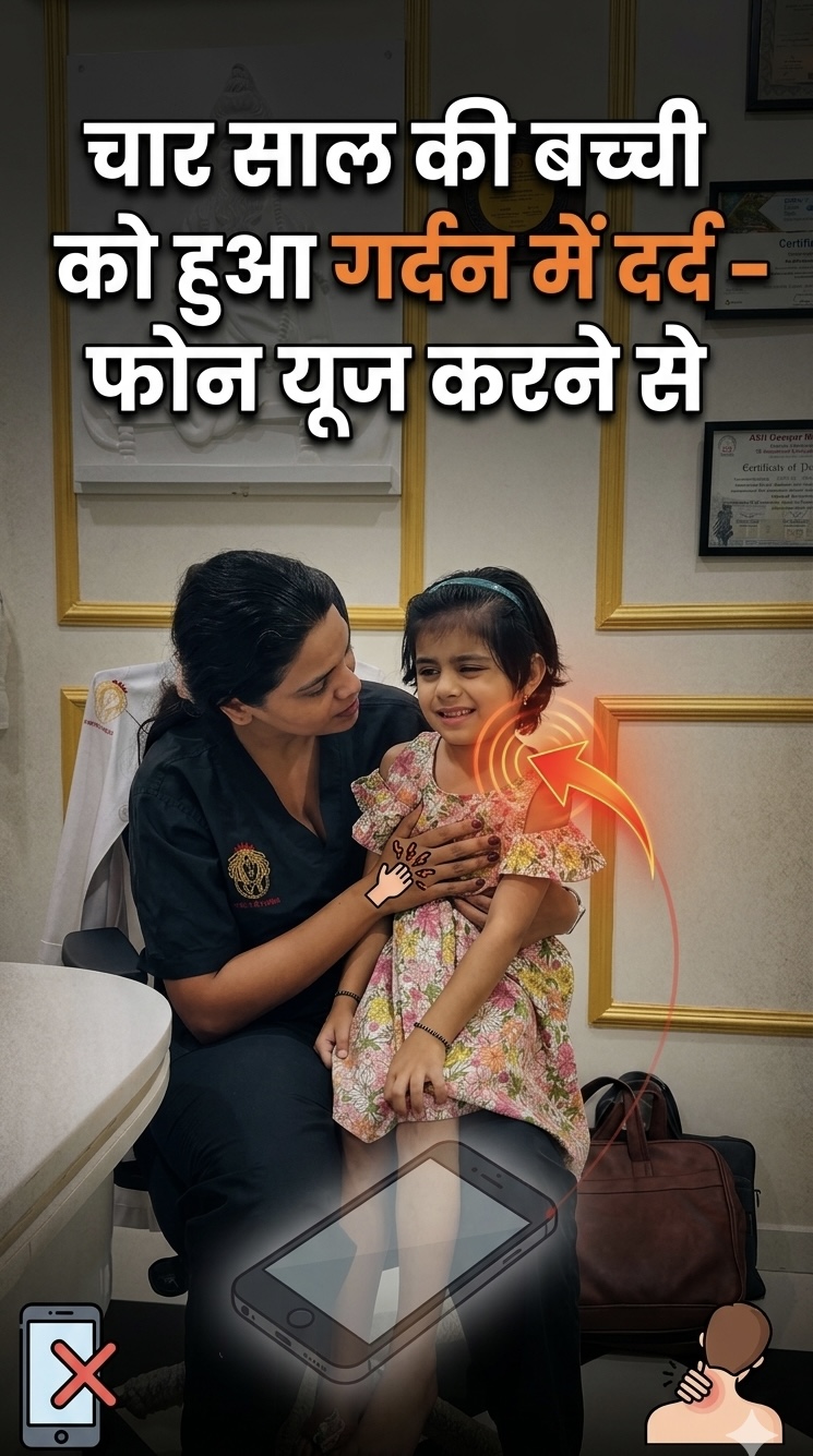 4 साल की बच्ची को हुआ गर्दन में दर्द - वजह? मोबाइल फोन 📱Yes
