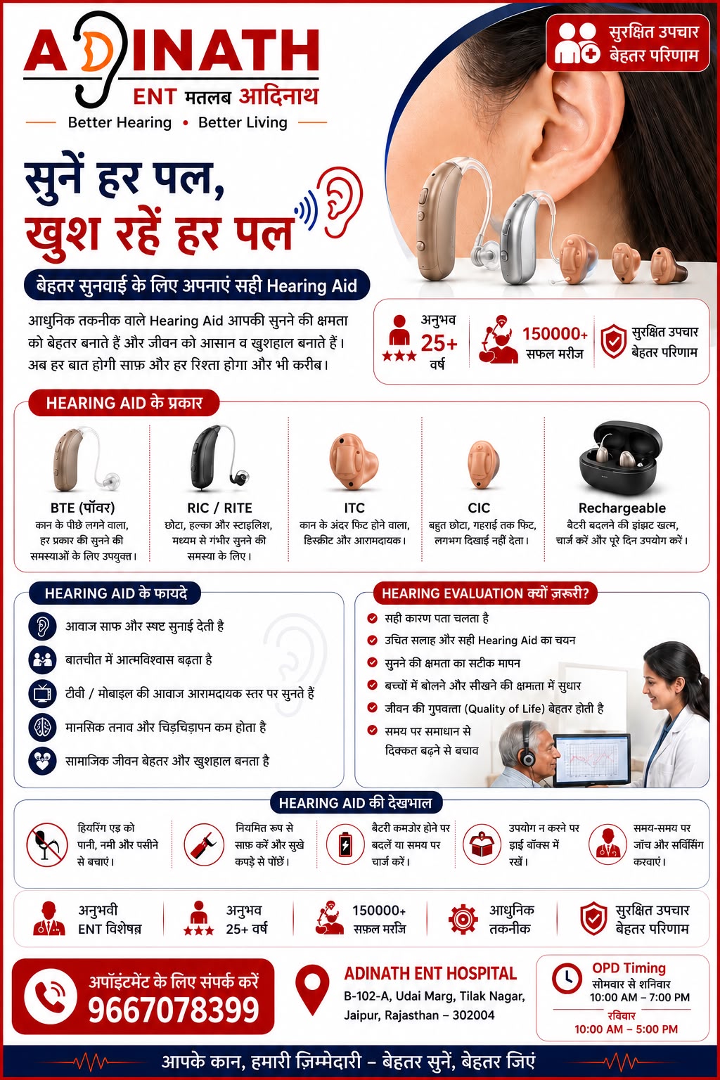 At Adinath ENT Hospital Jaipur, we are dedicated to ensuring you "Hear Every Mom