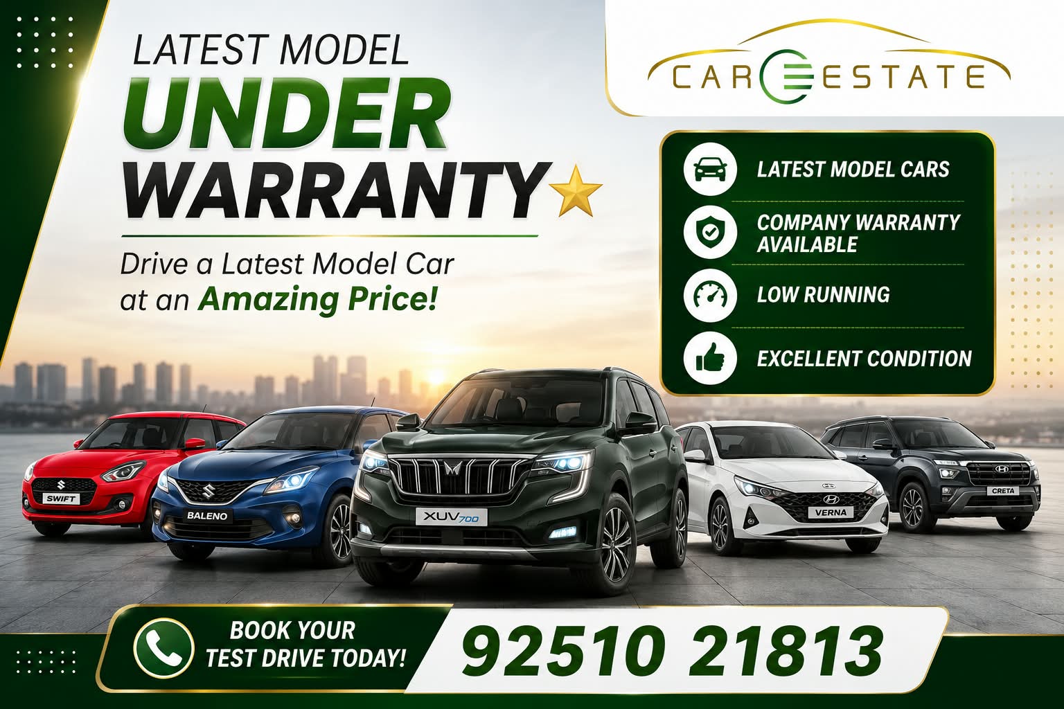 Latest Model Under Warranty ⭐

Drive a Latest Model Car at