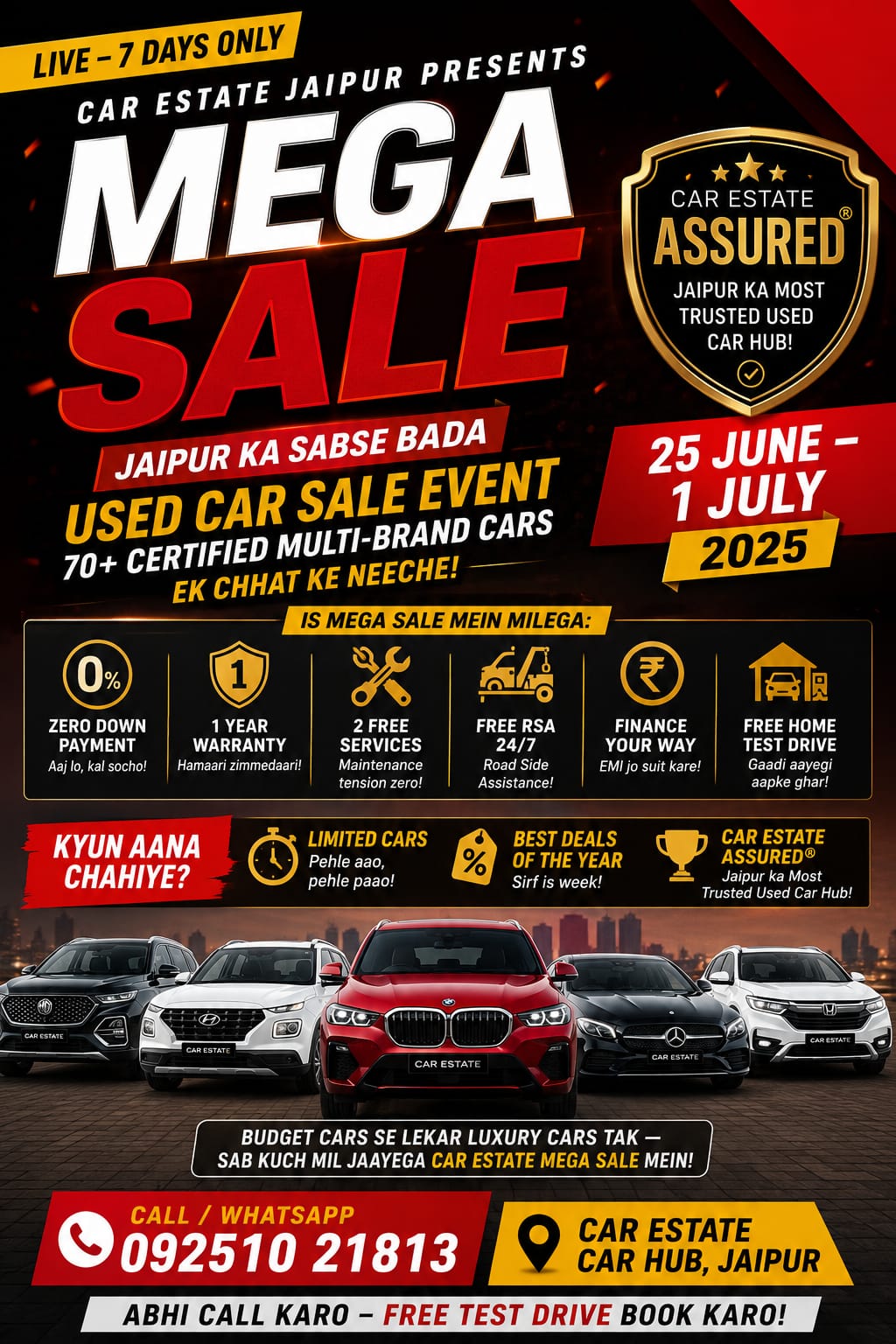 Car Estate MEGA SALE - Sirf 7 Din!