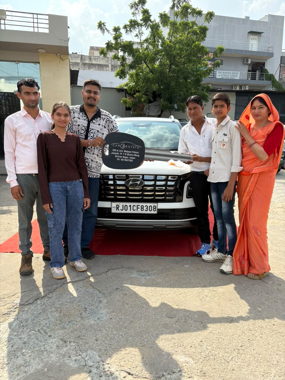 Another happy family driving away in their dream car from Car Estate Jaipur! We 