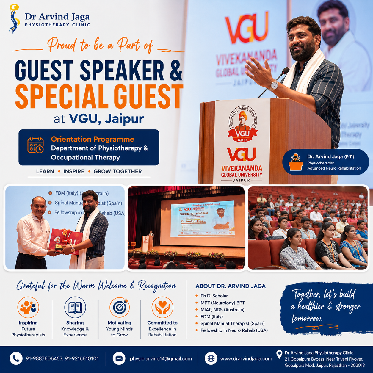 We were honored to be a special guest speaker at Vivekananda