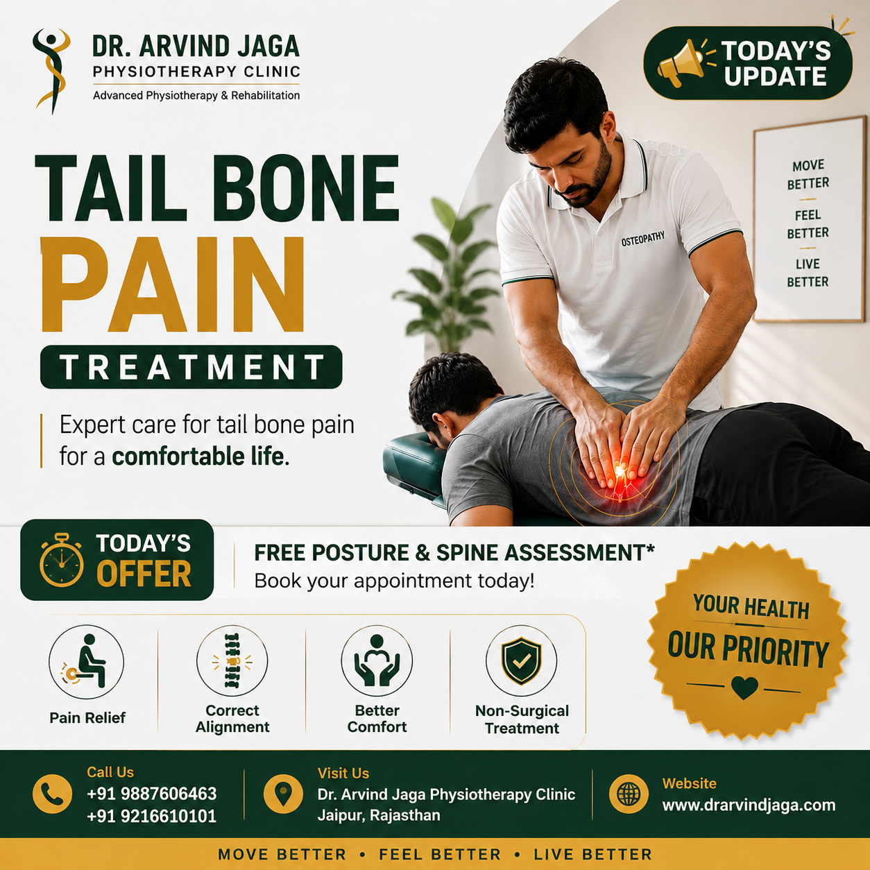 Experiencing discomfort from tailbone pain can be debilitati