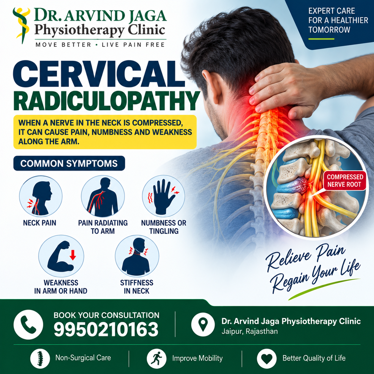 Experiencing persistent neck pain, numbness, or weakness rad