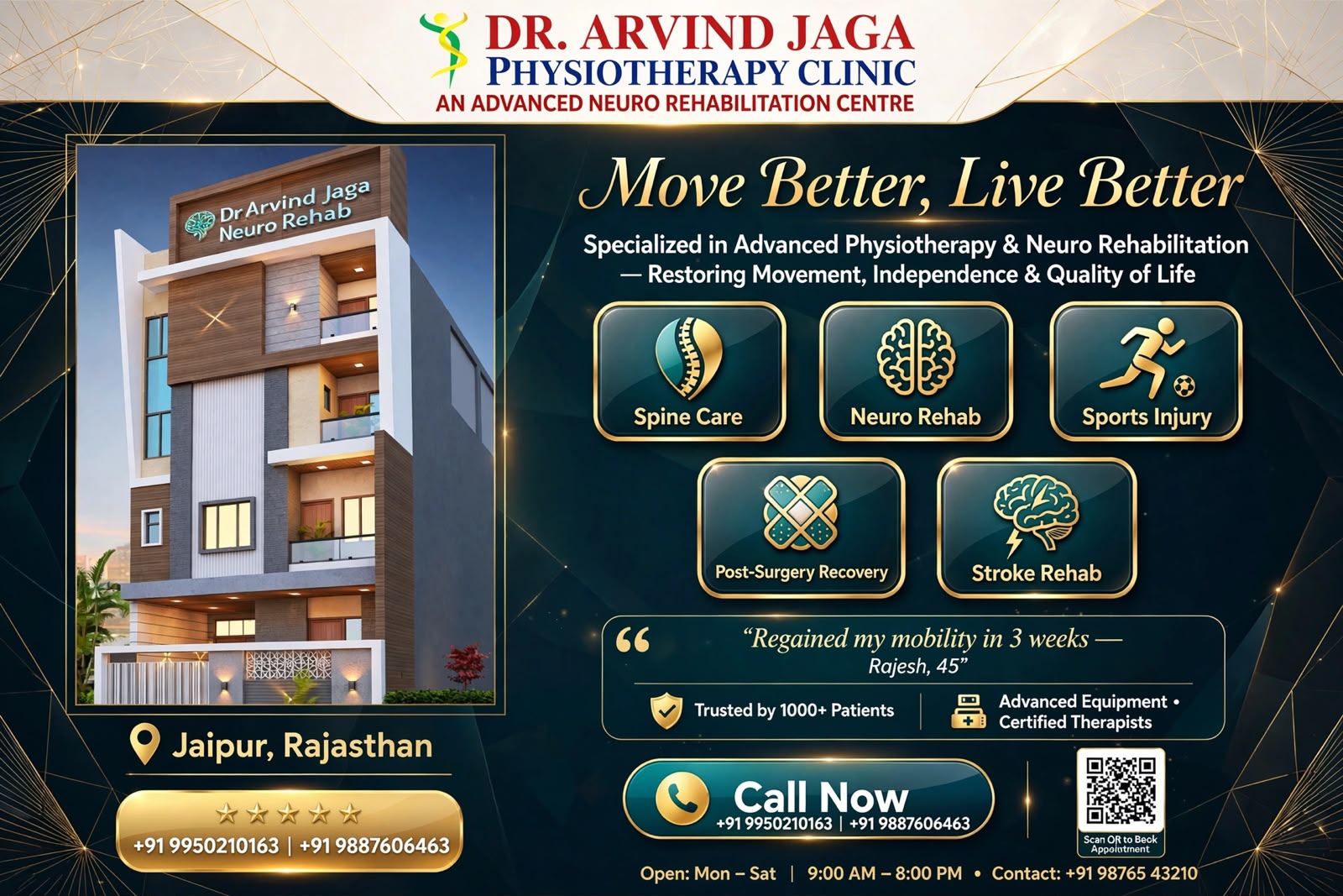 Discover a new era of recovery at Dr. Arvind Jaga Physiotherapy Clinic, your pre