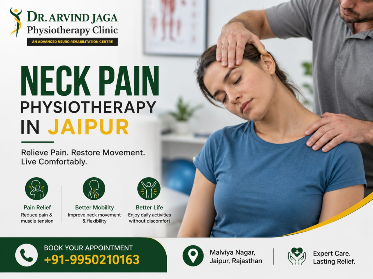 Experiencing persistent neck pain? At Dr. Arvind Jaga Physio