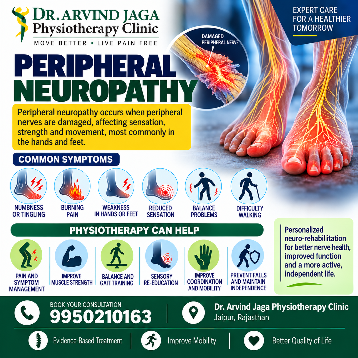 Experiencing persistent numbness, burning pain, or difficult