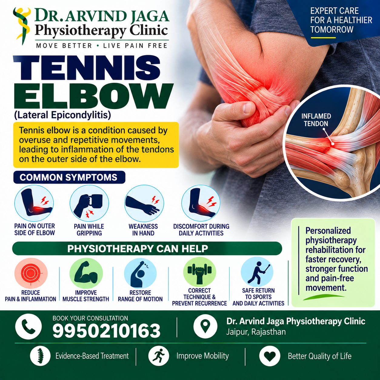 Experiencing persistent pain on the outer side of your elbow