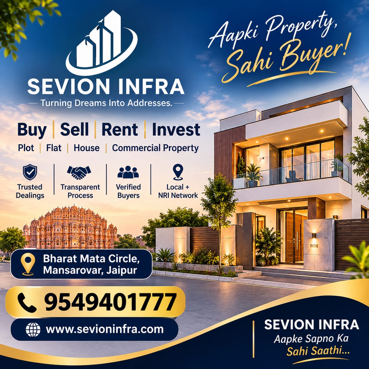 Discover your dream property in Jaipur with Sevion Infra Pvt