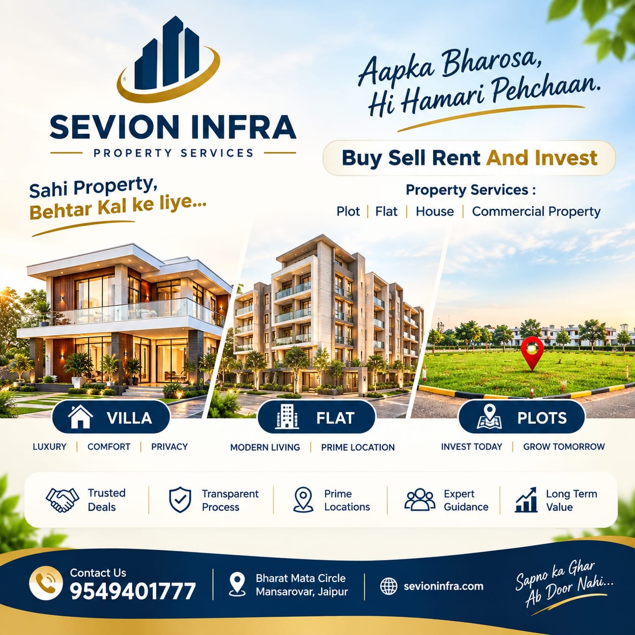Dreaming of your perfect home or a lucrative investment in Jaipur? At Sevion Inf