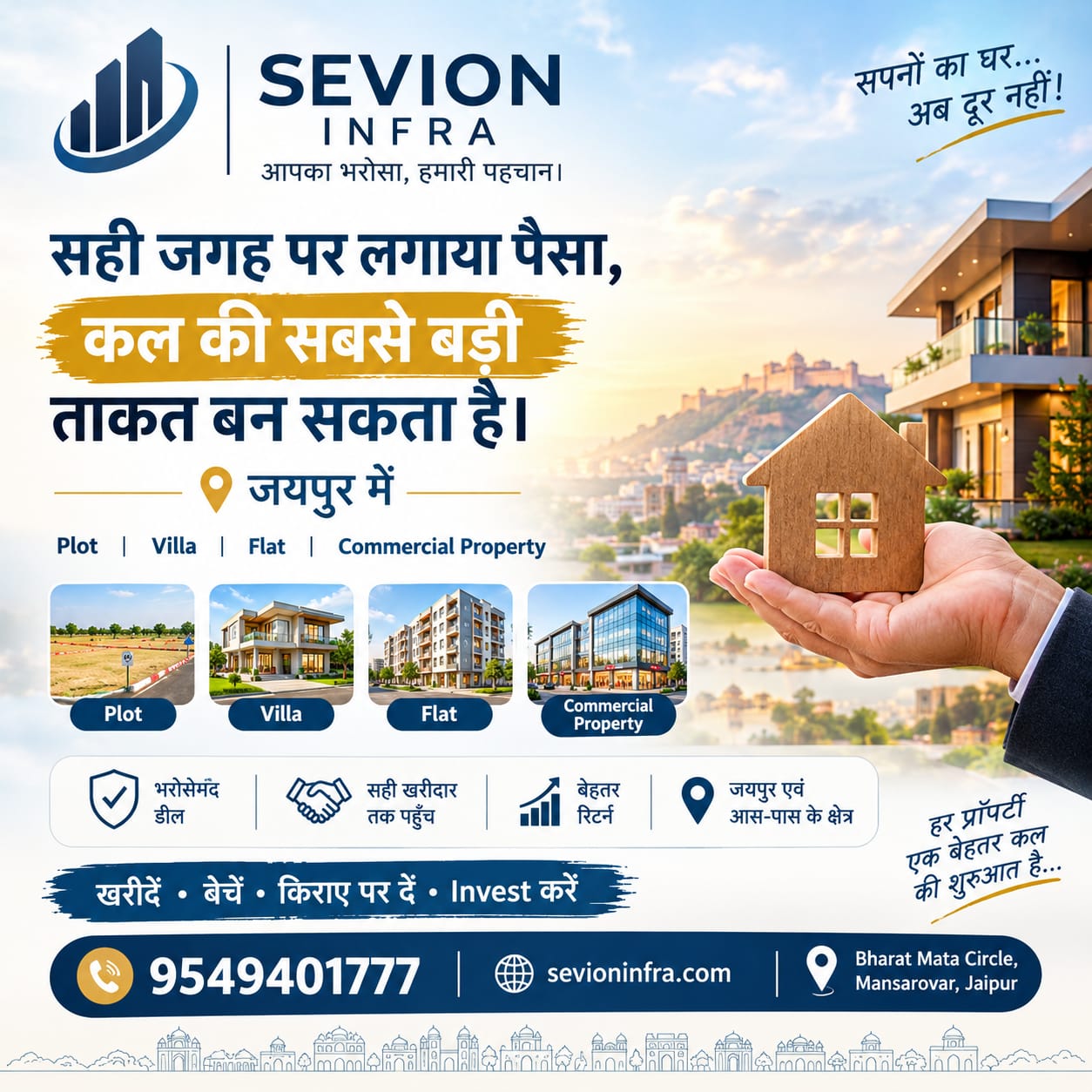 Your dream home or perfect investment in Jaipur is closer than you think! At Sev