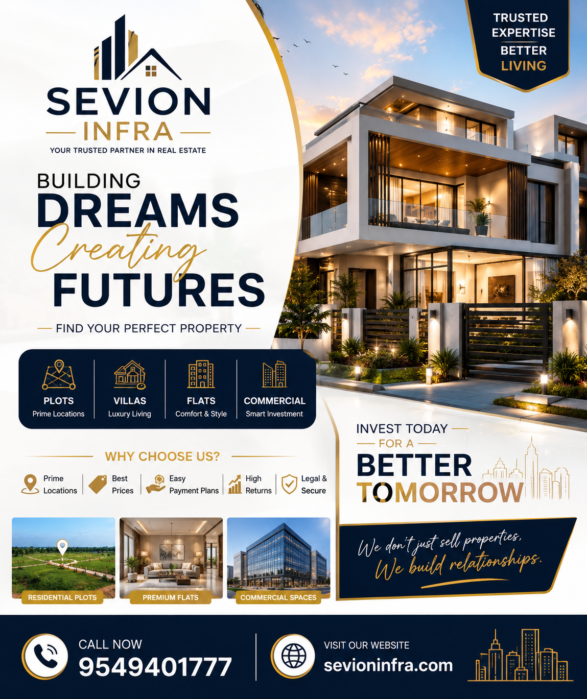 BUILDING DREAMS, CREATING FUTURES
Find Your Perfect Property with Confidence