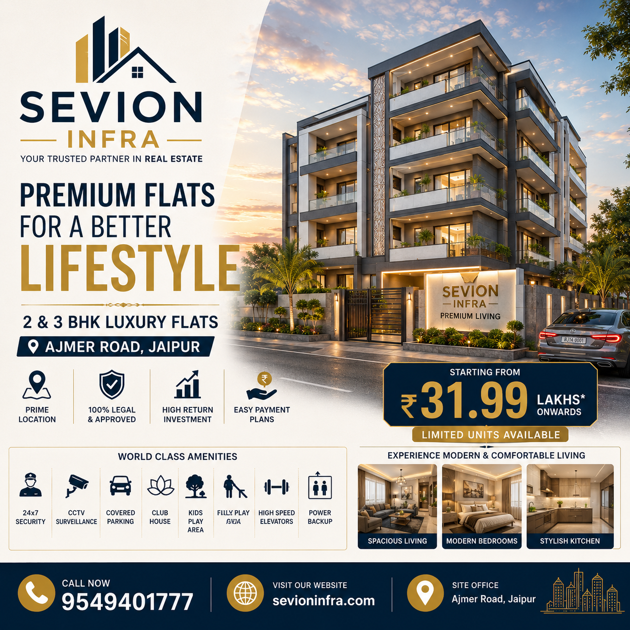 Discover a lifestyle of luxury and convenience with Sevion Infra Pvt. Ltd., your