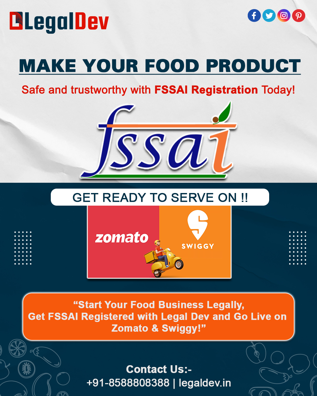 FSSAI Registration Made Easy with Legal Dev
