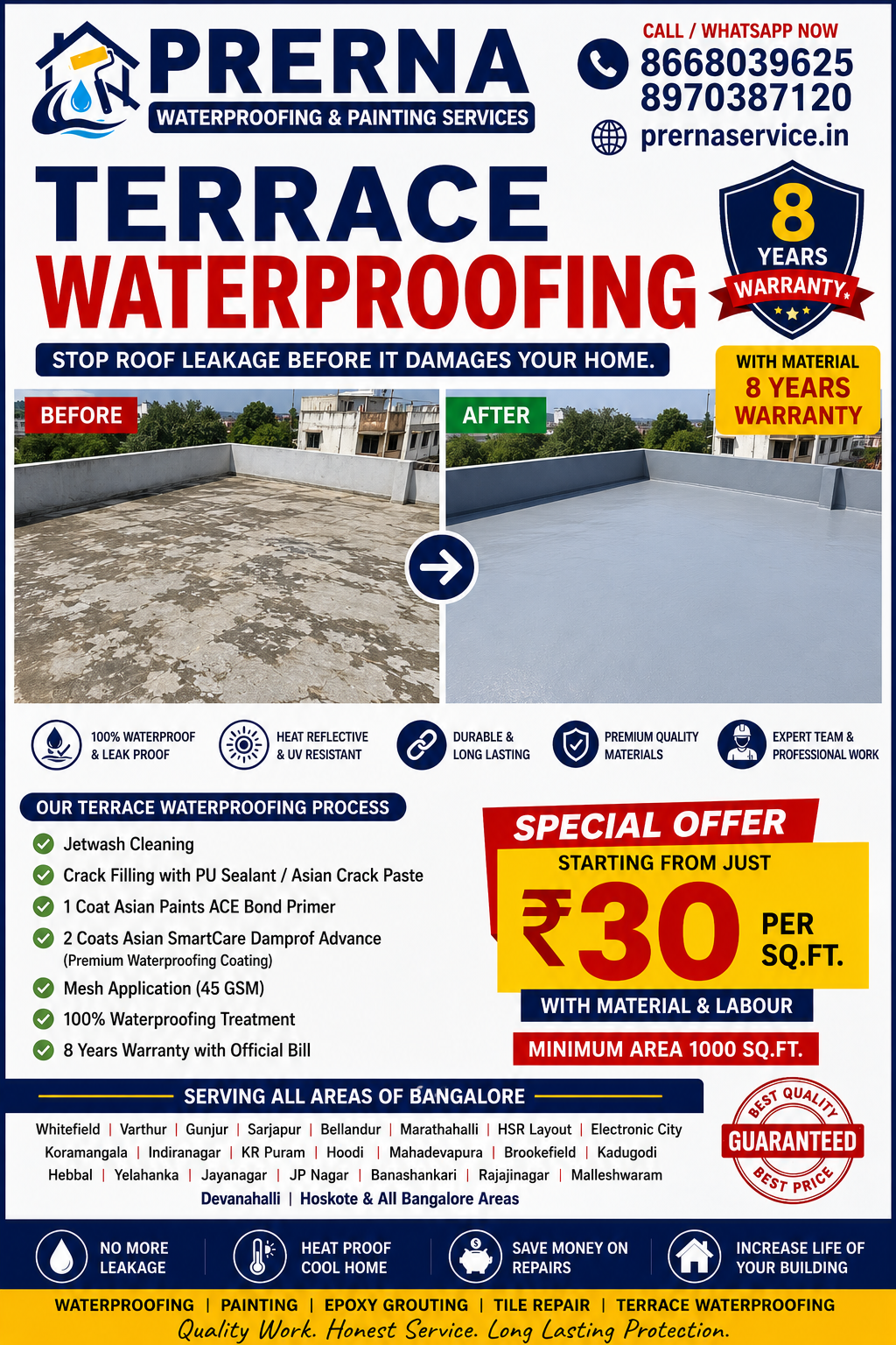Waterproofing Company — Prerna service in Banglore (photo 23)