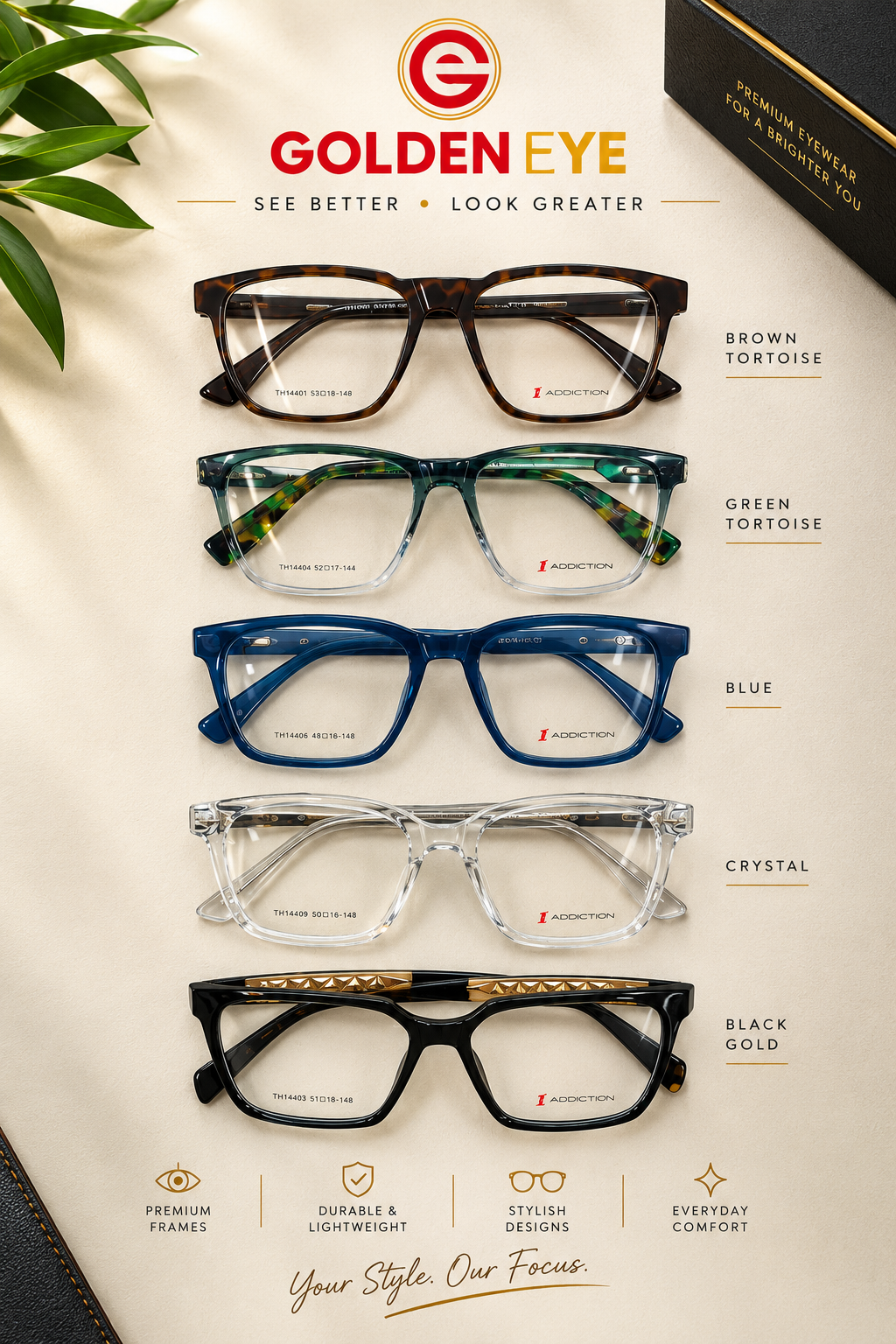 Discover a world of clear vision and elevated style at Golden Eye Optics, your p