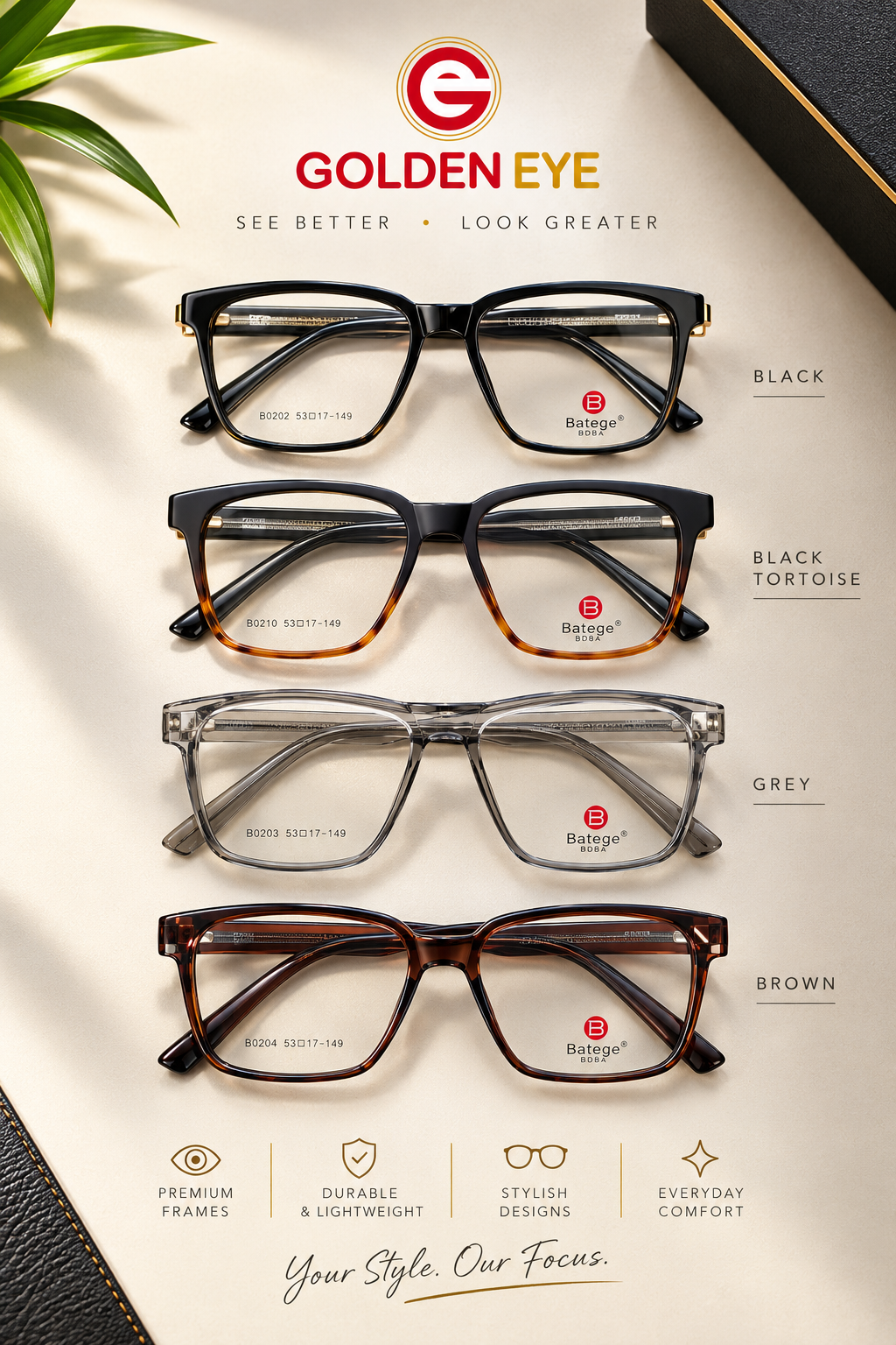 Discover your perfect vision and elevate your style at Golden Eye Optics, your p