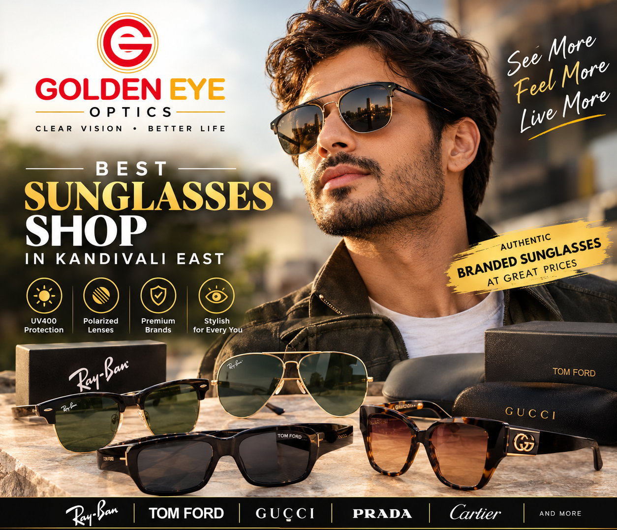 Discover your perfect vision and elevate your style at Golden Eye Optics, your p