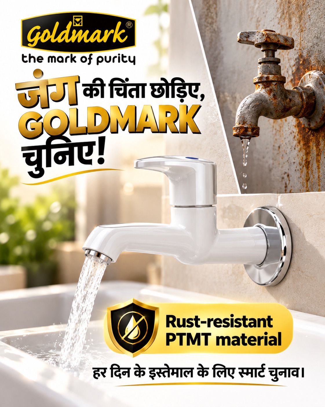 Tired of rusty, unreliable fixtures? The image speaks volumes about the frustrat