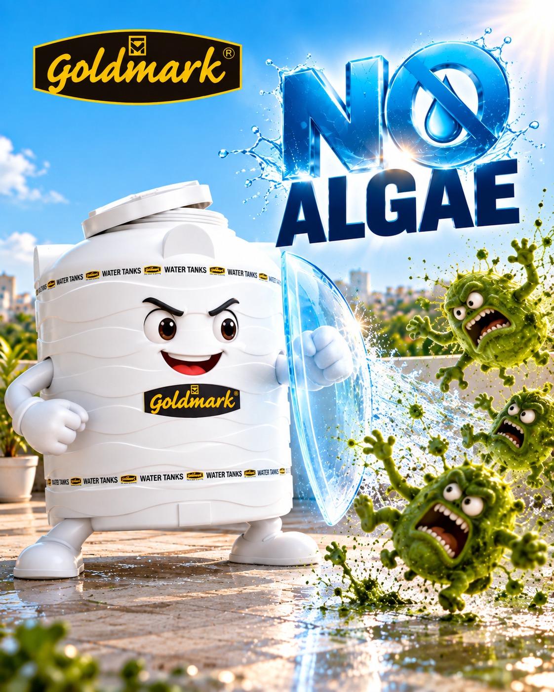 Tired of slimy, algae-filled water tanks? We are too! That's